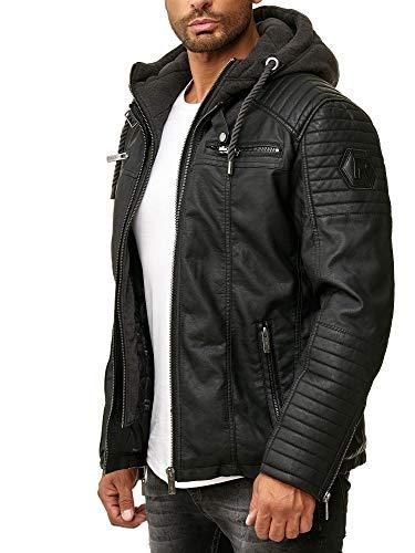Veste Rembourrée Doublée Avec Col à Fermeture Haute Et Capuche Amovible Pour Homme Noir  C489b46e 3416 55e6 81ff 42d11205c6ec
