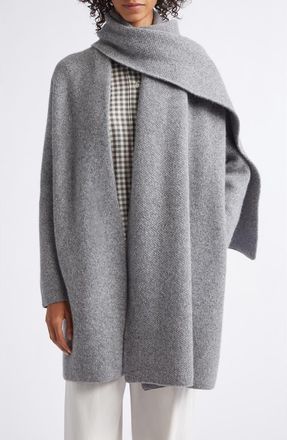 Vince Drape Sweater Coat in Medium Heather Grey at Nordstrom, Size X-Small