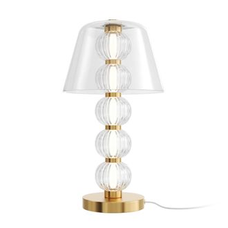 Maytoni Maytoni Amulet Lampada Da Tavolo Moderna In Vetro Oro 3000k 500lm Paralume In Vetro