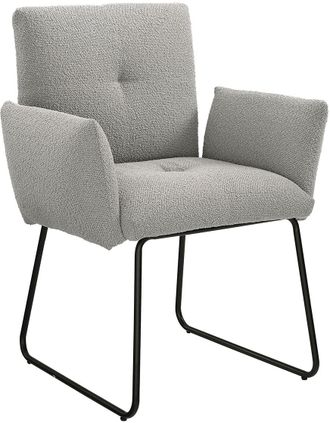 Salesfever Armlehnstuhl »Komfortabler Esszimmerstuhl mit Stil« () mit Wellenunterfederung