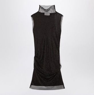 Max Mara Womens Black Mesh Mini Dress By viscose - Size Medium