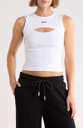 Off-white Cutout Tank in Bright White at Nordstrom Rack, Size X-Large