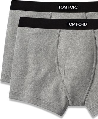 Tom Ford Cotton Two-Pack Boxer Briefs - Gray