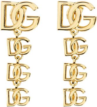 Dolce & Gabbana Dg Logo Long Earrings-Donna