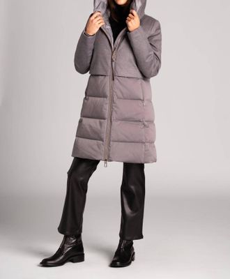 Duno Ballon Hooded Down Jacket In Silver