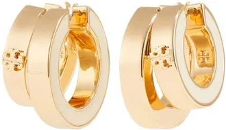 Tory Burch Kira Double Hoop Earrings in Tory Gold/new Ivory at Nordstrom