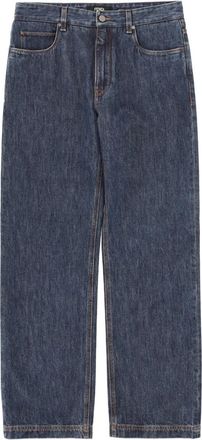 Fendi Lange Jeans - Heren - Loose Fit Jeans - Blauw - W31 - Katoen - Jeans