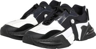 Dolce & Gabbana White Black Logo Airmaster Sneakers Mens Shoes (Pre-Owned)