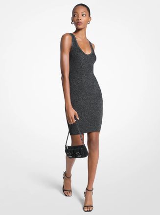 Michael Kors Metallic Ribbed Knit Tank Dress