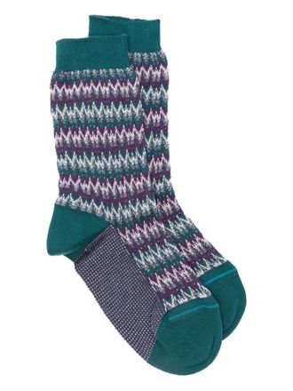 Missoni Zig-Zag Pattern Calf Socks