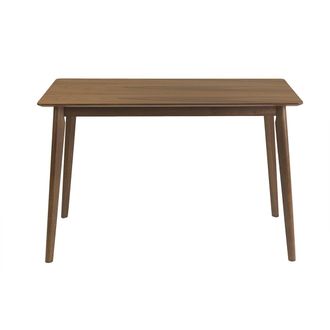 Miliboo Mesa De Comedor Rectangular De Madera Oscura Nogal L120 Cm Elion