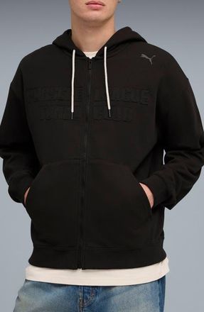 Puma Porsche League Zip Hoodie in Puma Black at Nordstrom, Size Xx-Large