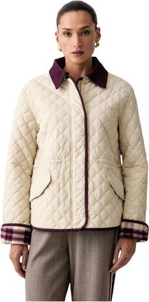 Silvian Heach Vutsov Quilted Jacket - Dames - Winterjassen - Beige - XL - Katoen - Jassen