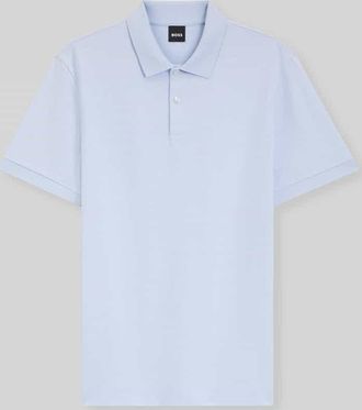 HUGO BOSS Regular Fit Poloshirt aus reiner Baumwolle Modell H-PARLAY 102 in Bleu, Gr&ouml;&szlig;e XXXL