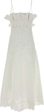 Alberta Ferretti Alberta Ferretti White Broderie Anglaise Dress