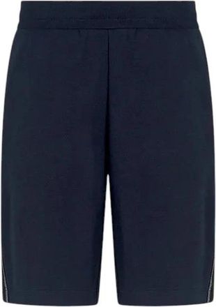 Emporio Armani Train Logo Bermuda - Heren - Korte Broeken - Blauw - 3XL - Katoen - Korte Broeken
