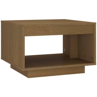vidaXL Tavolino da Salotto Marrone 50x50x33,5cm Legno Massello di Pino - Vidaxl