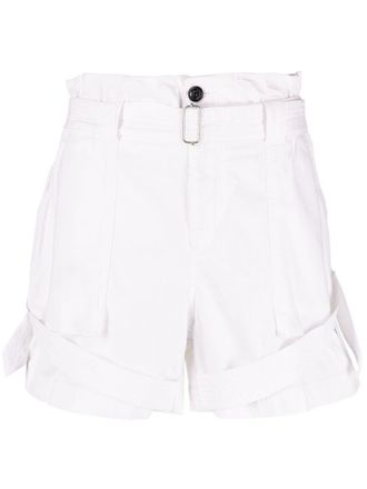Diesel Shorts a vita alta - Bianco
