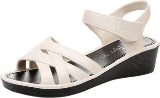 Generic Memory Foam Sandals Ladies Woman Shoes Sandals And Comfortable Ladies Shoes Fashion Go Hiking Non Slip Outdoor Shoes White Strappy Sandals Flat Size 7