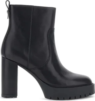 Pinko Clara Black Leather Ankle Boots