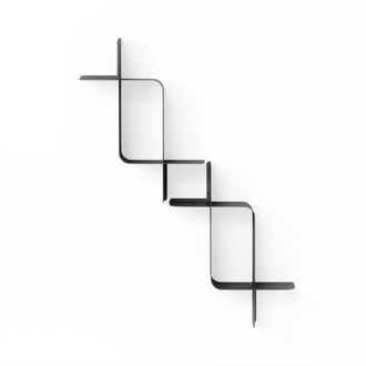 Umbra Juego de 2 estantes de pared de metal negro