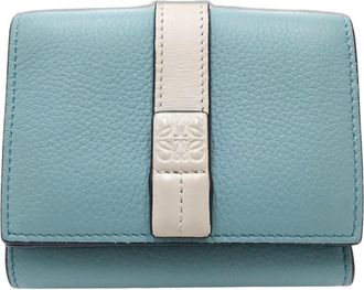 Loewe Beige Blue Leather Wallet (Tri-Fold) (Pre-Owned)