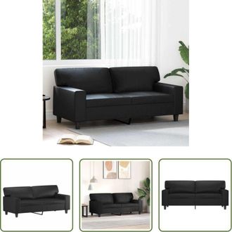 vidaXL Divano in similpelle - Divano a 2 Posti Nero 140 cm in Similpelle