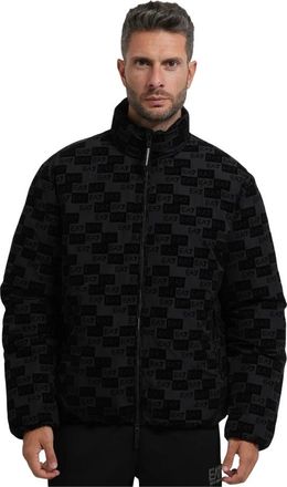 Emporio Armani Jassen, Heren, Zwart, M, Gewatteerde Bomberjack