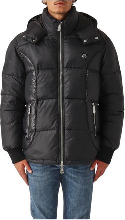 Philipp Plein Heren, Jassen, Zwart, Maat: XL Nylon