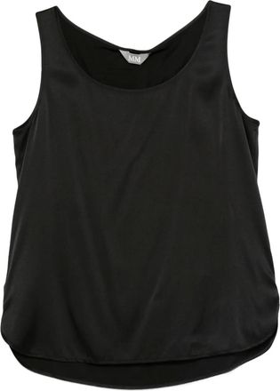 Max Mara Tanktop met diepe ronde hals - Zwart