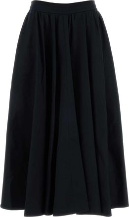 Patou Midnight Blue Cotton Skirt