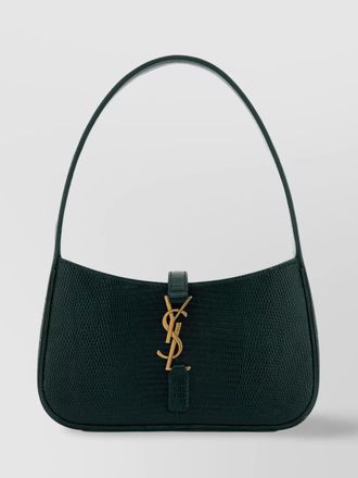 Saint Laurent mini structured reptile embossed top handle handbag