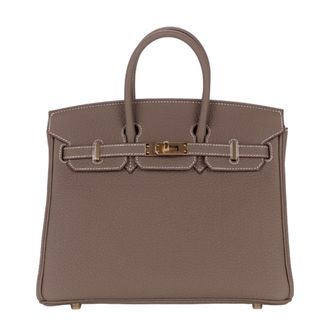 Herm&egrave;s Herm&egrave;s Birkin 25cm Togo Etoupe Gold Hardware