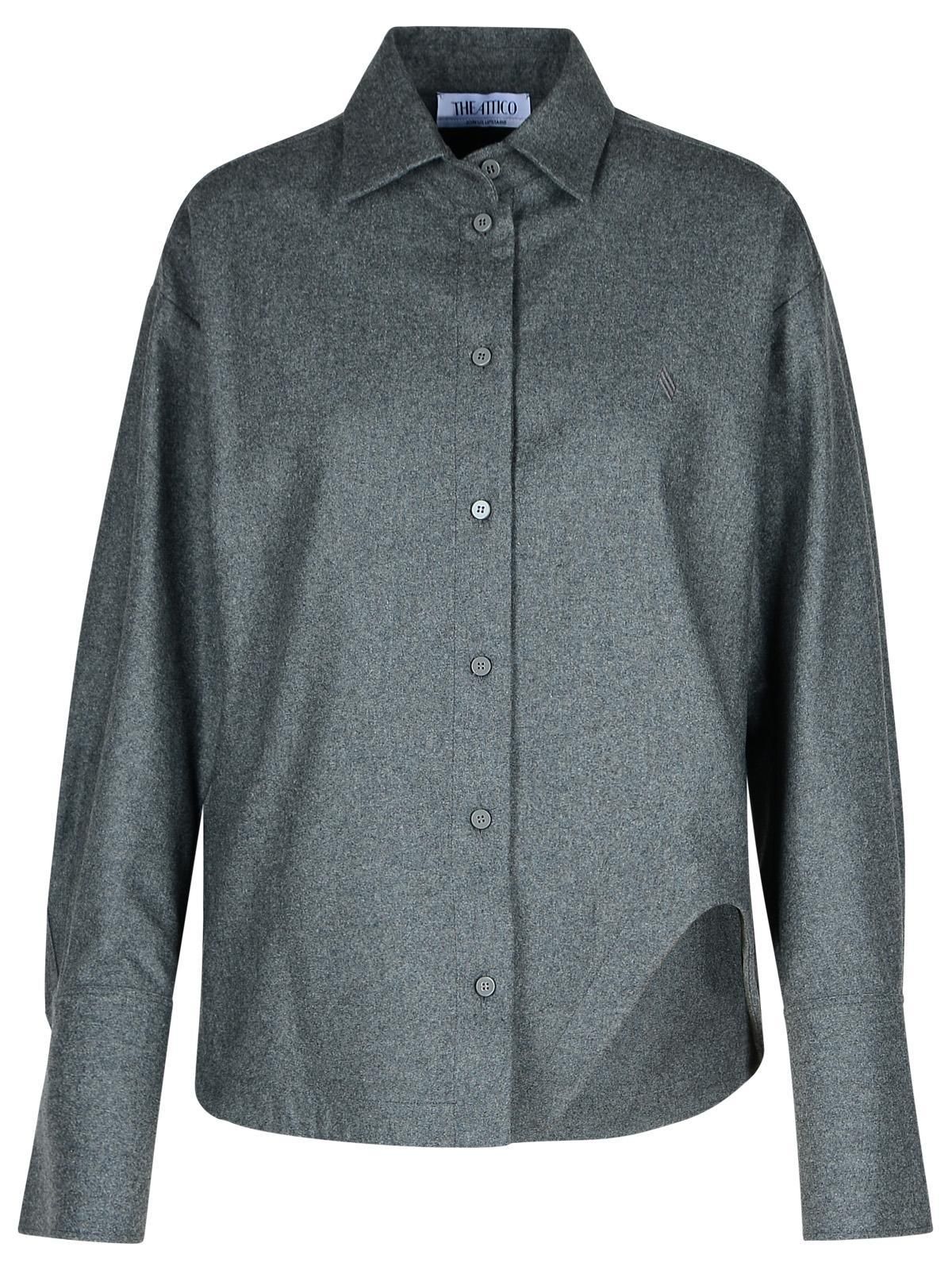 Tシャツ・カットソー THE ATTICO Dark grey wool blend Eliza shirt Eliza' shirt for Women | THE ATTICO®