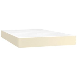 vidaXL Colch&oacute;n De Muelles Ensacados Cuero Sint&eacute;tico Crema 120x200x20cm Vidaxl