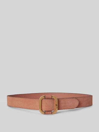 Lauren Ralph Lauren G&uuml;rtel aus Veloursleder mit Logo-Pr&auml;gung in Altrosa, Gr&ouml;&szlig;e XL