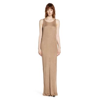 Saint Laurent Long Tank Dress in Rib Knit