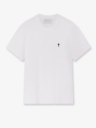Ami Cotton t-shirt with contrasting embroidery - AMI PARIS - gender_Man