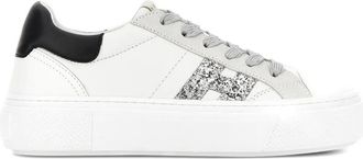 Hogan Sneakers Crosswind con logo glitter - Bianco