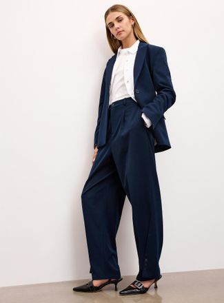 Icone Womens Stylish pleated barrel-leg pant