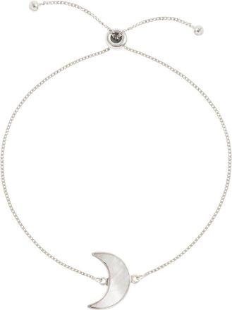 Freya Rose Adjustable Moon Bracelet in Silver at Nordstrom