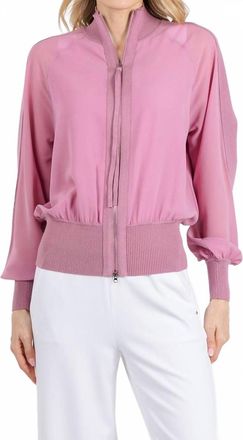 Marella Gufo Sporty Georgette Blouson Jacket In Hydrangea