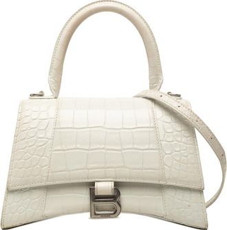 Balenciaga Pre-owned Balenciaga Small Croc Embossed Leather Hourglass Top Handle Bag Ladies 6BVIEDFFU3AHPFM1
