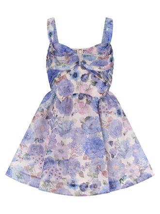 Zimmermann Blue Linen Short Womens Dress