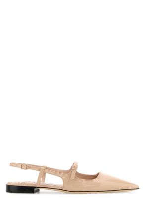 Jimmy Choo London Womens Light Pink Leather Didi Ballerinas - Nude - Size EU 40