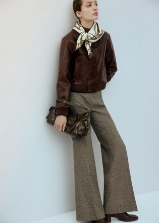 Mango Giacca bomber effetto pelle cocco marrone - Donna - XS - MANGO