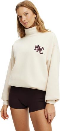 Cotton On Womens Active Plush Funnel Neck Sweatshirt in Coconut Milk Bwc at Nordstrom, Size X-Small