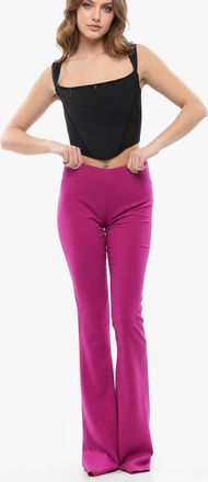 Dsquared2 Pink Flared Flat Front Pants