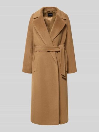 Max Mara Regular Fit Mantel aus Woll-Alpaka-Mix mit Mohair-Anteil Modell TEMPERA in Camel, Gr&ouml;&szlig;e 40