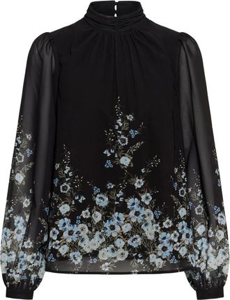Saint Tropez Luna Roses - 305411 - Dames - Blouses & Shirts - Zwart - Maat: S
